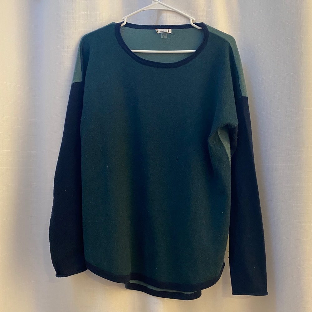Smartwool Women's Shadow Pine Colorblock Sweater, Large